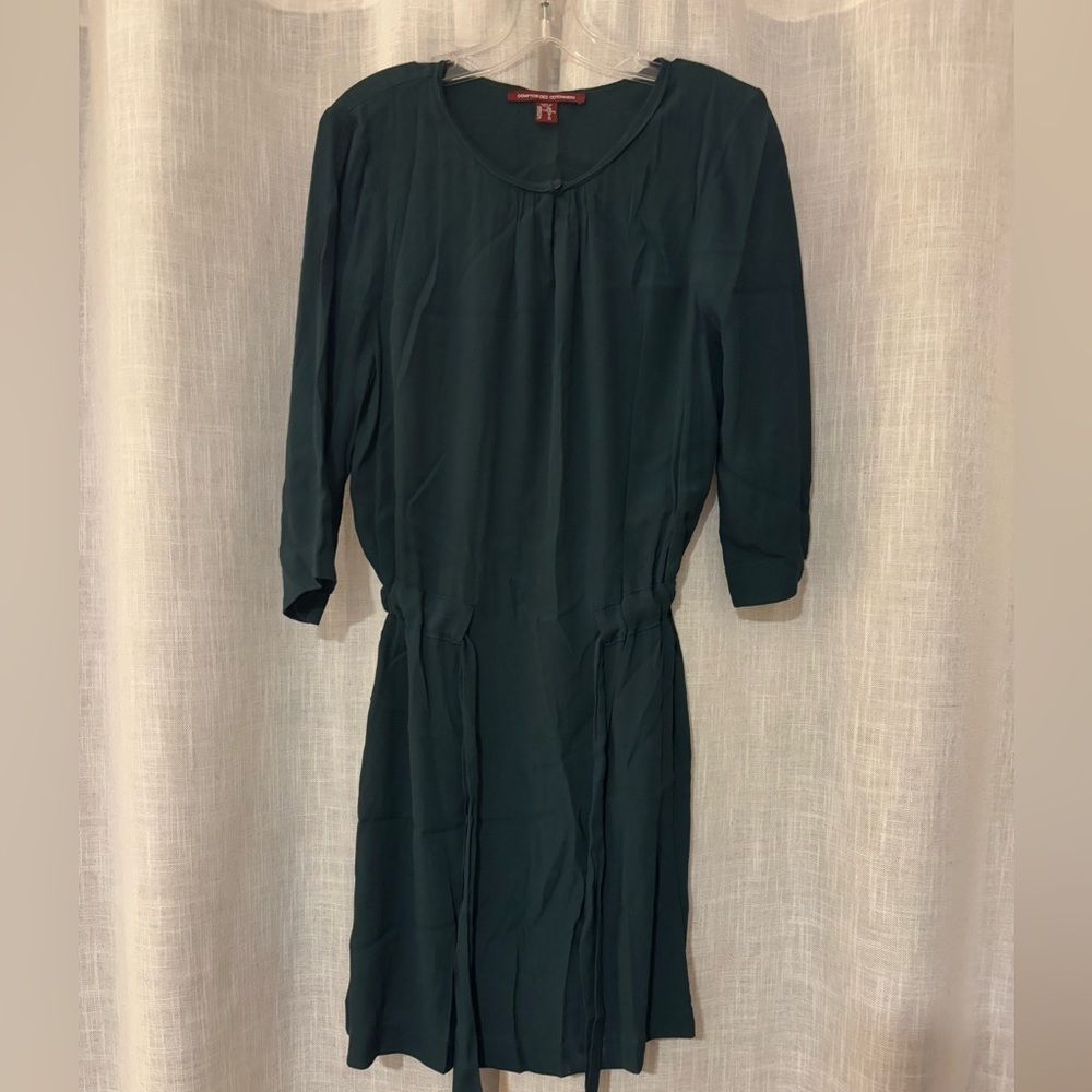 Comptoir Des Cotonniers Dark Green Long Sleeve Dress